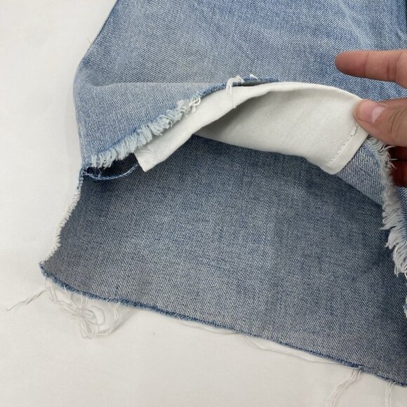 Hudson Denim 26 Distressed Sloane Step Hem Button Fly Light Wash Cutoffs Shorts - Picture 6 of 15